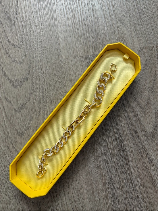 Swarovski Jewelry - Swarovski Gold Crystal Pavé Cuban Link Bracelet